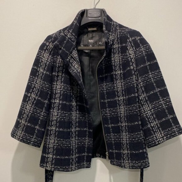 Mossimo Plaid Jacket Blue Wool coat - Picture 3 of 14